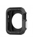 Wytrzymałe opancerzenie gumowa obudowa do Apple Watch 4 3 2 1 40MM 44MM ochronna TPU mocna osłona zabezpieczenie ekranu dla Iwat