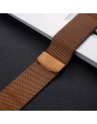 Milanese Loop bransoletka magnetyczna pasek do iwatch 4 5 40mm 44mm opaska ze stali nierdzewnej do Apple Watch Band seria 1 2 3 