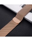 Milanese Loop bransoletka magnetyczna pasek do iwatch 4 5 40mm 44mm opaska ze stali nierdzewnej do Apple Watch Band seria 1 2 3 