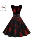 Letnie sukienki damskie 2019 na co dzień z kwiatowym Retro Vintage 50s 60s szata Rockabilly Swing Pinup Vestidos walentynki Part