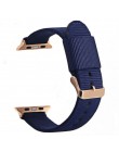 Pasek zegarka zespół dla Apple obserwować 38mm 40mm Nylon Nato pasek do zegarka iWatch 5 4 3 2 1 pasek do zegarka 42mm 44mm bran