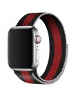 Dla Apple Watch Series 5 4 Band 44mm 40mm pasek pleciony z siateczki metalowej Milanese bransoleta ze stali nierdzewnej 38mm 42m