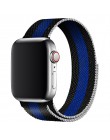 Dla Apple Watch Series 5 4 Band 44mm 40mm pasek pleciony z siateczki metalowej Milanese bransoleta ze stali nierdzewnej 38mm 42m