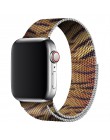 Dla Apple Watch Series 5 4 Band 44mm 40mm pasek pleciony z siateczki metalowej Milanese bransoleta ze stali nierdzewnej 38mm 42m