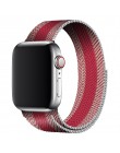 Dla Apple Watch Series 5 4 Band 44mm 40mm pasek pleciony z siateczki metalowej Milanese bransoleta ze stali nierdzewnej 38mm 42m