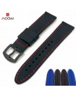 AOOW kauczuk silikonowy Sport Watch Band wzór siatki uniwersalny pasek do zegarków pasek na nadgarstek bransoletka 18mm 20mm 22m