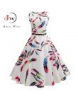 Letnie sukienki damskie 2019 na co dzień z kwiatowym Retro Vintage 50s 60s szata Rockabilly Swing Pinup Vestidos walentynki Part