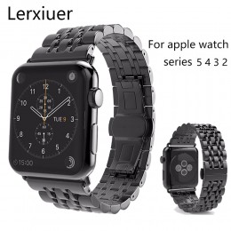 Ze stali nierdzewnej stalowy pasek na pasek do Apple watch apple watch 4 3 5 2 44mm 40mm 42mm 38mm iwatch zespół Link bransoletk