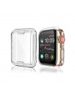 Pokrowiec na zegarek etui ochronne na telefon z TPU na zegarek Apple 5 4 3 2 1 42MM 38MM miękki przezroczysty ekran na iWatch 44