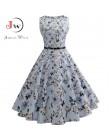 Letnie sukienki damskie 2019 na co dzień z kwiatowym Retro Vintage 50s 60s szata Rockabilly Swing Pinup Vestidos walentynki Part