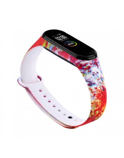Do paska Mi band 4 3 nadruk silikonowy pasek na nadgarstek dla Xiaomi Mi Band 3 Opaska na nadgarstek Replacemet dla bransoletki