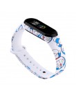 Do paska Mi band 4 3 nadruk silikonowy pasek na nadgarstek dla Xiaomi Mi Band 3 Opaska na nadgarstek Replacemet dla bransoletki