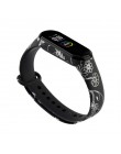 Do paska Mi band 4 3 nadruk silikonowy pasek na nadgarstek dla Xiaomi Mi Band 3 Opaska na nadgarstek Replacemet dla bransoletki