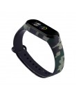 Do paska Mi band 4 3 nadruk silikonowy pasek na nadgarstek dla Xiaomi Mi Band 3 Opaska na nadgarstek Replacemet dla bransoletki