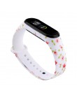 Do paska Mi band 4 3 nadruk silikonowy pasek na nadgarstek dla Xiaomi Mi Band 3 Opaska na nadgarstek Replacemet dla bransoletki