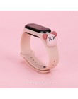 Do paska Mi band 4 3 nadruk silikonowy pasek na nadgarstek dla Xiaomi Mi Band 3 Opaska na nadgarstek Replacemet dla bransoletki