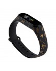 Do paska Mi band 4 3 nadruk silikonowy pasek na nadgarstek dla Xiaomi Mi Band 3 Opaska na nadgarstek Replacemet dla bransoletki