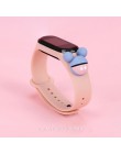 Do paska Mi band 4 3 nadruk silikonowy pasek na nadgarstek dla Xiaomi Mi Band 3 Opaska na nadgarstek Replacemet dla bransoletki