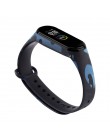 Do paska Mi band 4 3 nadruk silikonowy pasek na nadgarstek dla Xiaomi Mi Band 3 Opaska na nadgarstek Replacemet dla bransoletki