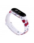 Do paska Mi band 4 3 nadruk silikonowy pasek na nadgarstek dla Xiaomi Mi Band 3 Opaska na nadgarstek Replacemet dla bransoletki