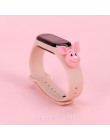 Do paska Mi band 4 3 nadruk silikonowy pasek na nadgarstek dla Xiaomi Mi Band 3 Opaska na nadgarstek Replacemet dla bransoletki