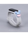 Do paska Mi band 4 3 nadruk silikonowy pasek na nadgarstek dla Xiaomi Mi Band 3 Opaska na nadgarstek Replacemet dla bransoletki