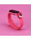 Do paska Mi band 4 3 nadruk silikonowy pasek na nadgarstek dla Xiaomi Mi Band 3 Opaska na nadgarstek Replacemet dla bransoletki