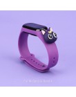 Do paska Mi band 4 3 nadruk silikonowy pasek na nadgarstek dla Xiaomi Mi Band 3 Opaska na nadgarstek Replacemet dla bransoletki
