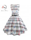 Letnie sukienki damskie 2019 na co dzień z kwiatowym Retro Vintage 50s 60s szata Rockabilly Swing Pinup Vestidos walentynki Part