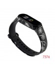 Dla XIAOMI Mi Band 3 4 pasek na rękę z tworzywa TPU Miband 4 akcesoria dla Xiaomi Miband 3 inteligentny nadgarstek Cartoon metal