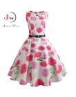 Letnie sukienki damskie 2019 na co dzień z kwiatowym Retro Vintage 50s 60s szata Rockabilly Swing Pinup Vestidos walentynki Part