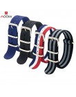 AOOW Nylon NATO Watchband Heavy Duty nylonowy pasek z płótna 18mm 20mm 22mm paski moda wymiana zegarek zespół najwyższej jakości