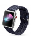 Utkany nylon pasek dla Apple obserwować serii 3/2/1 38MM 42MM oddychający pasek zamienny Sport Loop do serii iwatch 5 4 40MM 44M