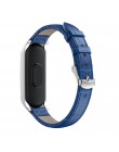 Luksusowy pasek z wysokiej jakości skóry pasek na rękę opaska xiaomi 3 zapasowa opaska na MIband 4 inteligentne paski od zegarkó