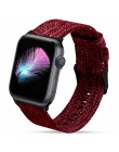 Utkany nylon pasek dla Apple obserwować serii 3/2/1 38MM 42MM oddychający pasek zamienny Sport Loop do serii iwatch 5 4 40MM 44M