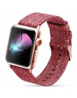 Utkany nylon pasek dla Apple obserwować serii 3/2/1 38MM 42MM oddychający pasek zamienny Sport Loop do serii iwatch 5 4 40MM 44M