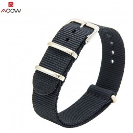 AOOW Nylon NATO Watchband Heavy Duty nylonowy pasek z płótna 18mm 20mm 22mm paski moda wymiana zegarek zespół najwyższej jakości