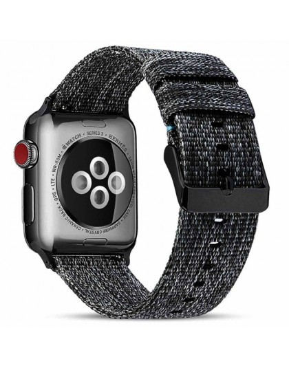 Utkany nylon pasek dla Apple obserwować serii 3/2/1 38MM 42MM oddychający pasek zamienny Sport Loop do serii iwatch 5 4 40MM 44M