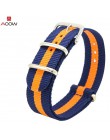 AOOW Nylon NATO Watchband Heavy Duty nylonowy pasek z płótna 18mm 20mm 22mm paski moda wymiana zegarek zespół najwyższej jakości