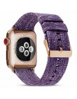 Utkany nylon pasek dla Apple obserwować serii 3/2/1 38MM 42MM oddychający pasek zamienny Sport Loop do serii iwatch 5 4 40MM 44M