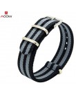 AOOW Nylon NATO Watchband Heavy Duty nylonowy pasek z płótna 18mm 20mm 22mm paski moda wymiana zegarek zespół najwyższej jakości