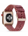 Utkany nylon pasek dla Apple obserwować serii 3/2/1 38MM 42MM oddychający pasek zamienny Sport Loop do serii iwatch 5 4 40MM 44M