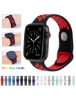 Oddychający silikonowy zegarek na pasek Apple Watch 5 4 3 2 1 38MM 42MM sportowy zegarek gumowy pasek na Nike + iwatch 40mm 44mm