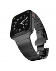 Pasek ze stali nierdzewnej do zegarka Apple 44mm 40mm motyl klamra metalowa bransoletka do paska iwatch 5 4 3 2 1 42mm 38mm