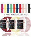 Silikonowy pasek na pasek do apple watch 44mm 40mm korea iwatch5/4/3/2 38mm 42mm monochromatyczny silikonowa bransoletka apple w