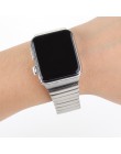 Pasek ze stali nierdzewnej do zegarka Apple 44mm 40mm motyl klamra metalowa bransoletka do paska iwatch 5 4 3 2 1 42mm 38mm