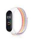 Wymiana paska nylonowego na rzepy dla bransoletki xiaomi mi band 4 NFC inteligentny zegarek xiaomi mi band 3 kolorowy pasek anty