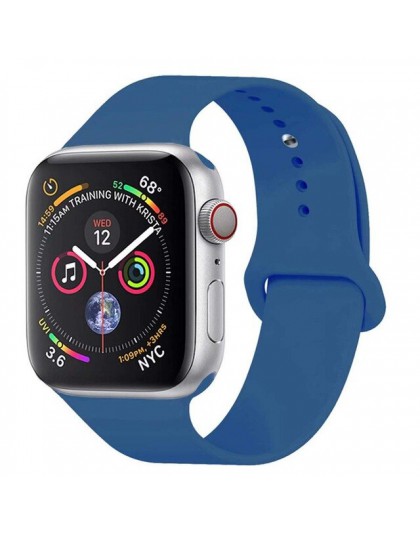 Opaska na zegarek Apple 5 4 miękki silikon sport 38MM 42MM opaski gumowy pasek na Iwatch seria 3 2 40mm 44mm akcesoria