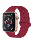 Opaska na zegarek Apple 5 4 miękki silikon sport 38MM 42MM opaski gumowy pasek na Iwatch seria 3 2 40mm 44mm akcesoria