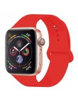 Opaska na zegarek Apple 5 4 miękki silikon sport 38MM 42MM opaski gumowy pasek na Iwatch seria 3 2 40mm 44mm akcesoria